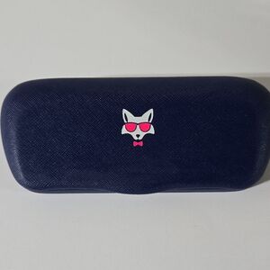 Navy Blue Kids Glasses Case with Fox Logo
